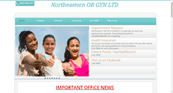 Desktop Screenshot of northeasternobgyn.com