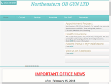 Tablet Screenshot of northeasternobgyn.com